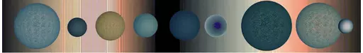 Rinke Nijburg, 9 Exoplanets 2019 C-print ca 100 x 500 cm