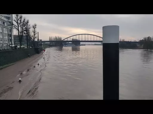 Image 1: The third flooding of the quay in Arnhem in three years caused by extreme rain fall and lack of unpaved surfaces for the water to immerse in.