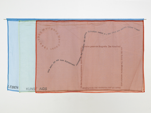 Philipp Gufler, Quilt #05 (Wolfgang M. Faust), Silkscreen on fabric, 2014. Courtesy: BQ, Berlin