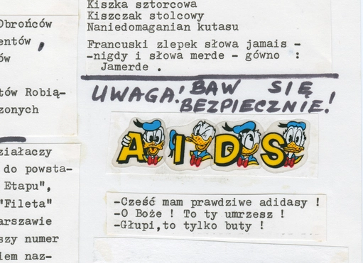 Ryszard Kisiel, AIDS collage, Filo zine, 1989